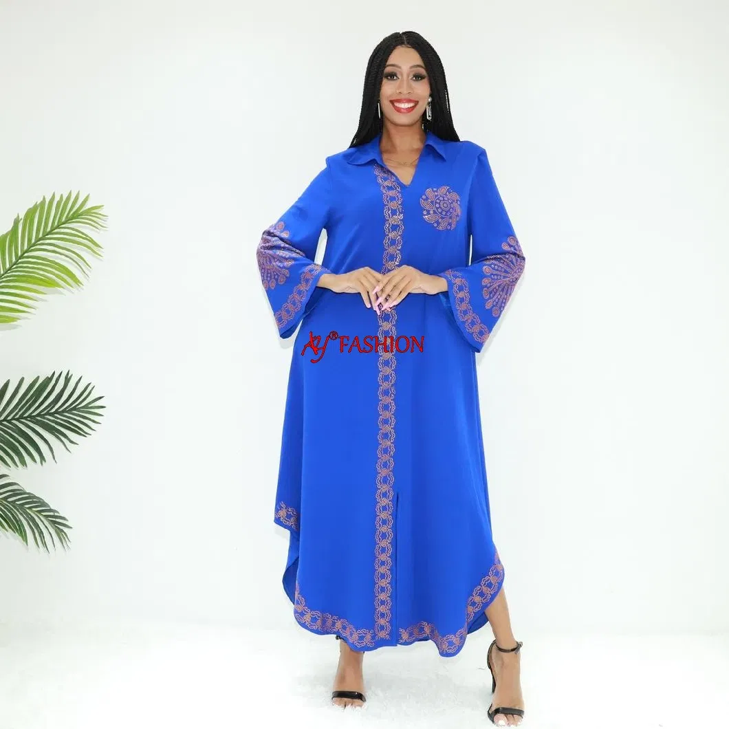 Embroidered Attire Ladies Shirt Dresses Ay Fashion An6027 Ghana Kaftan Maxi Dress