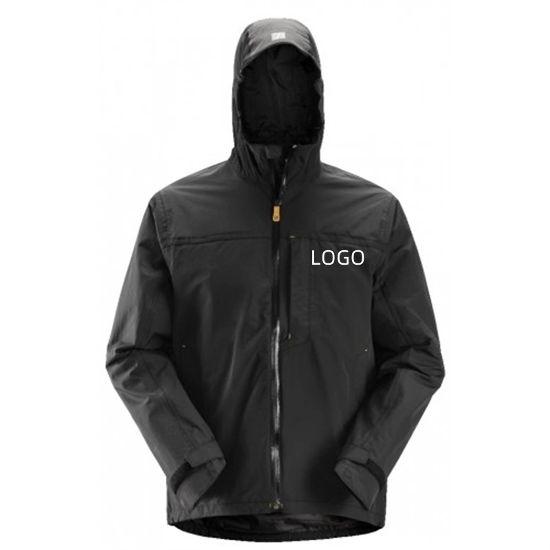 Custom Embroidery Windproof Breathable Zip up Rain Coat Outwear Leisure Sports Windbreaker Jacket