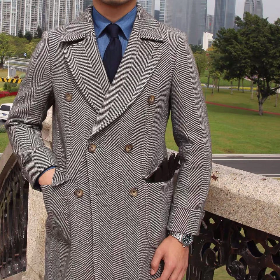 High Quality Overcoats for Men Cotton Customized Outwear Winter Outerwear Dust Coat