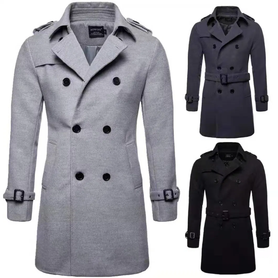 High Quality Overcoats for Men Cotton Customized Outwear Winter Outerwear Dust Coat