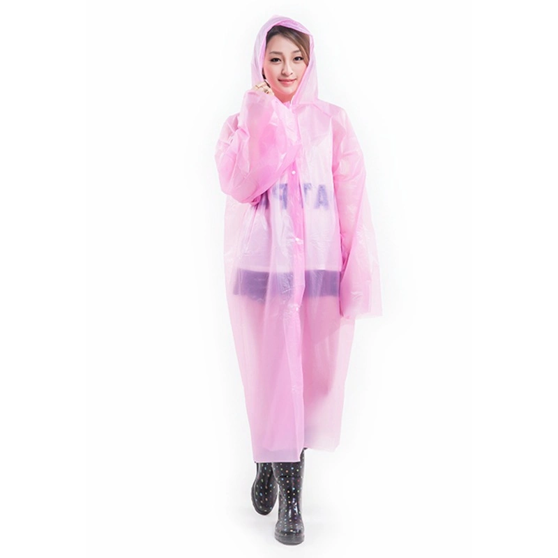 Women&prime; S Yellow PE Disposable Raincoat Rpe-150