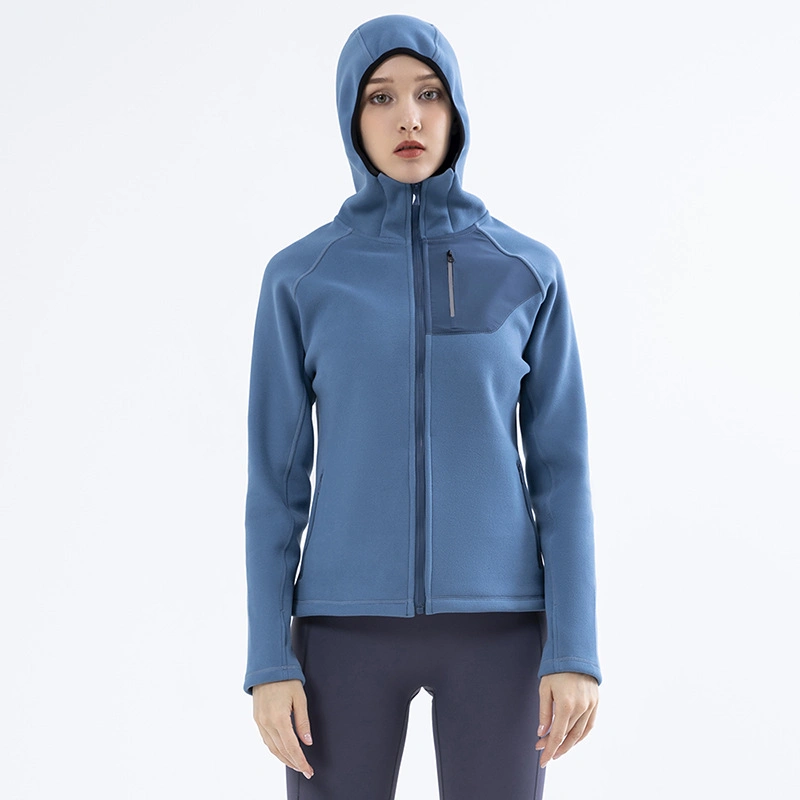 Women&prime;s Outdoor Jacket with Double Layer Composite Velvet for Warmth