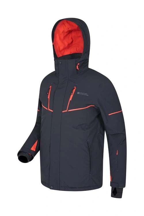 Men&prime;s Winter Down Jacket with Hood, Windproof Outdoor Ski Coat