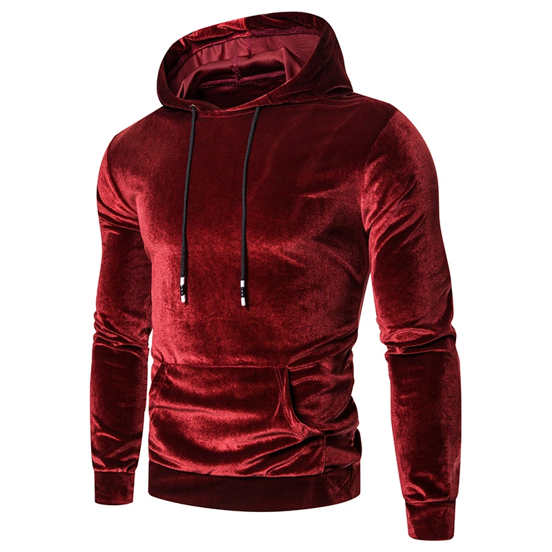 High Quality Fashion Hooded Pure Color Fleece Casual Loose The Man Jumper Street Style Long-Sleeved Pullover Hoodie