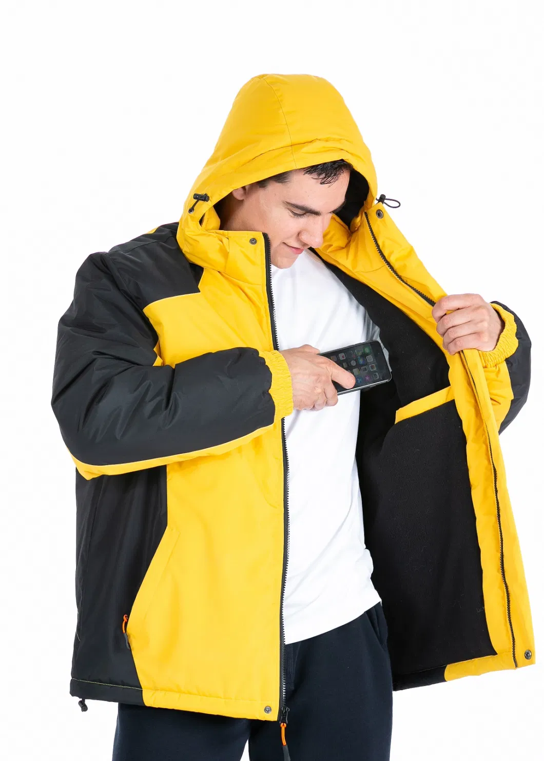 Men&prime; S Windbreaker with Padding and Hood