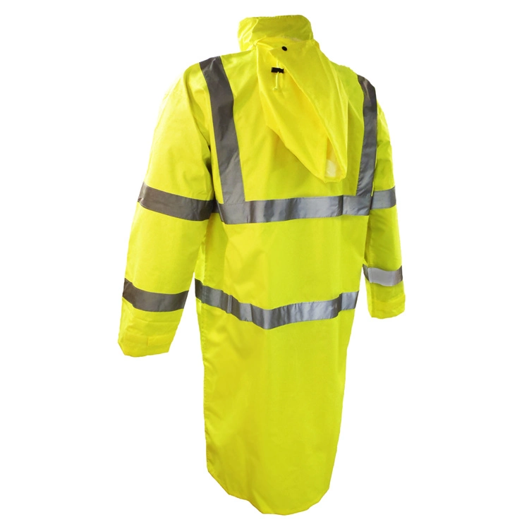 Oxford Textile Traffic Rain Coat Man Reflective Raincoat for Police