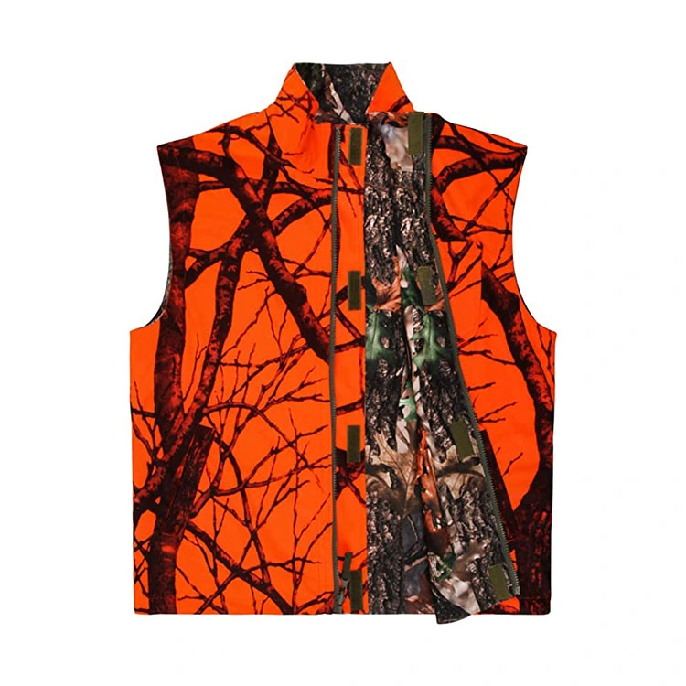 Camo and Orange Hunting Reversible Game Vest for Hunting