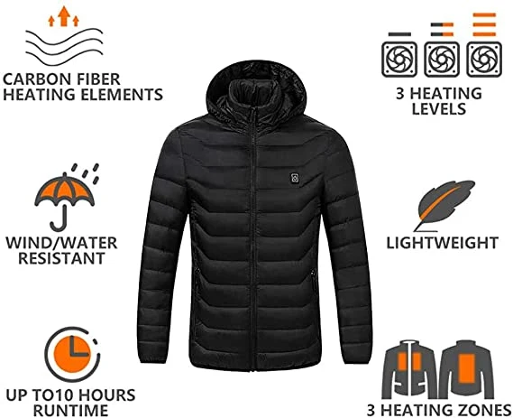 Heated Jacket Fake Down Heated Jackets Men Women Heated Coat Winter Jackets