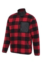 Printed Winter Jacket for Men with Fleece Lining