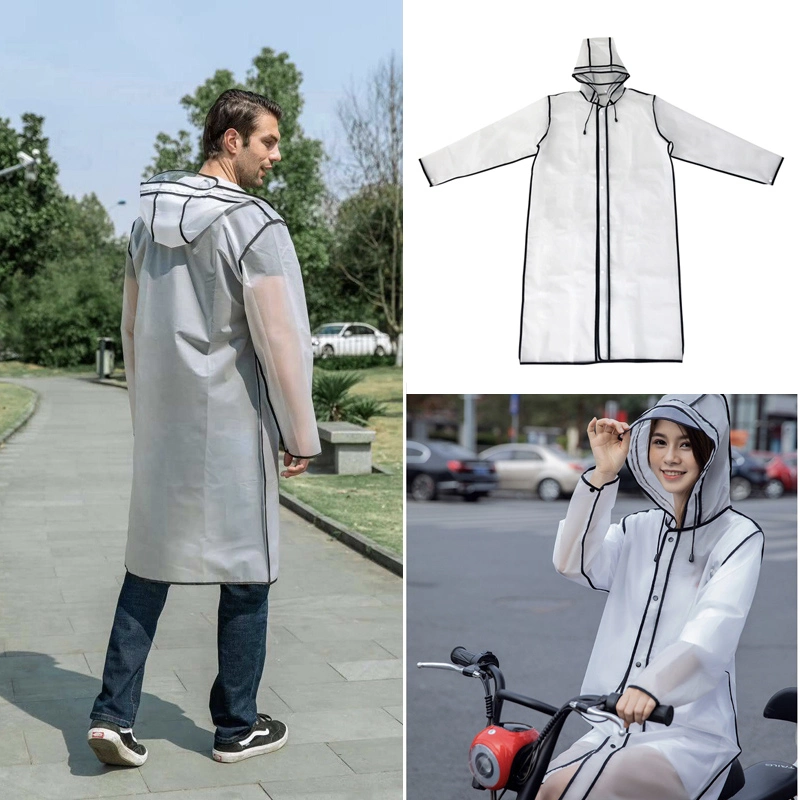 Wholesale Fashion PVC Adult Rain Coat Women Plastic Clear Raincoat