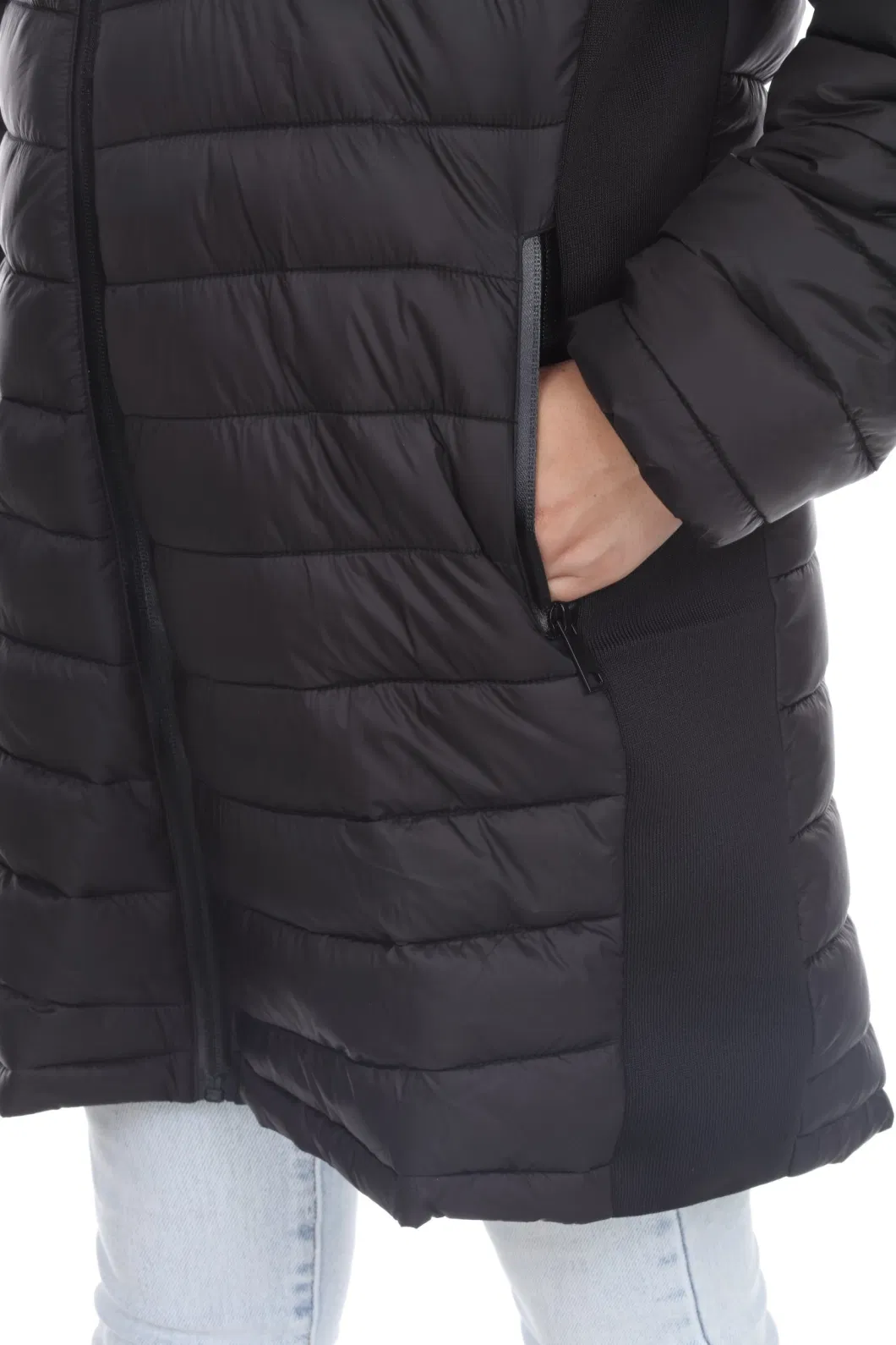 Ladies 20d Soft Shell Lightweight Soft Fur Lined PP Padding (faux-down) Jacket Winter Coats Long Jacket