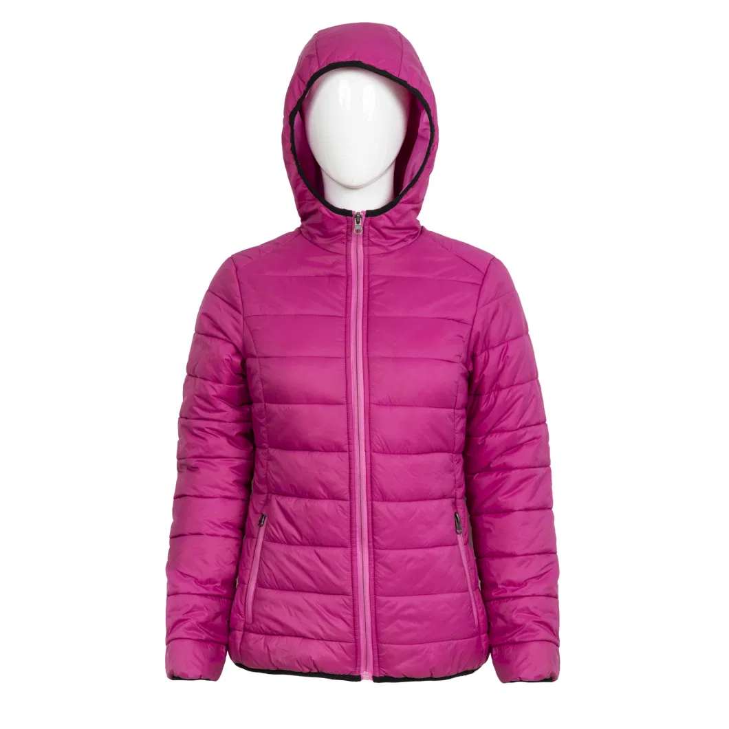 Wholesale Ultra Lightweight Winter Padding Quilted Women&prime;s Fake Down Insulated Jackets