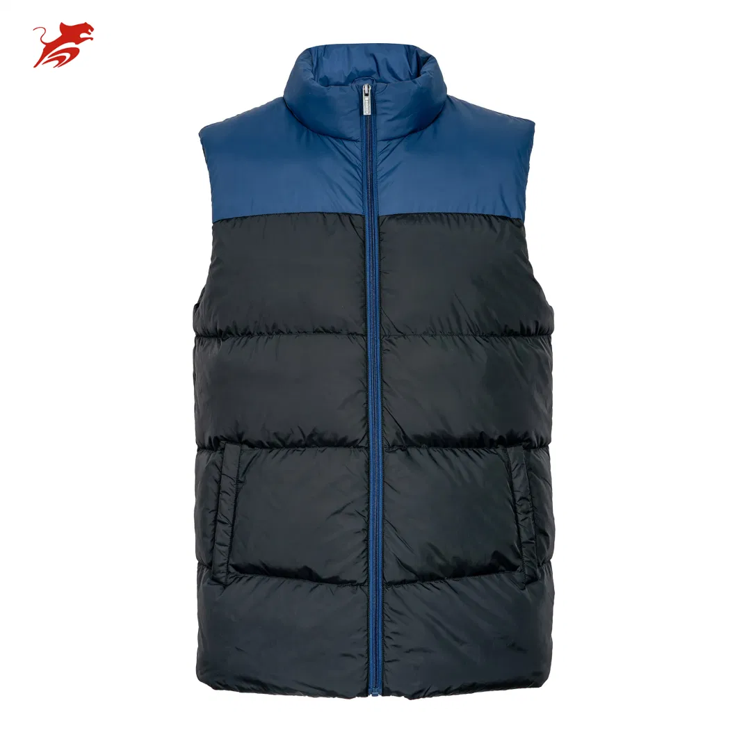 Asiapo China Factory Customized Mens Outdoor Down Vest Winter Fashion Sleeveless Bubble Jackets Vest for Men Sports Running Fishing Vest