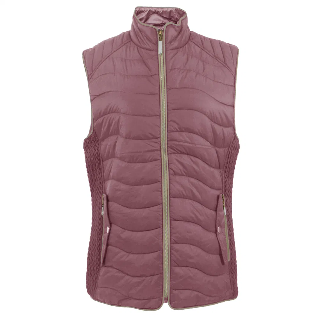 High Quality Ladies 20d Soft Nylon Waterproof Synthetic Insulated Sherpa Lined Vest