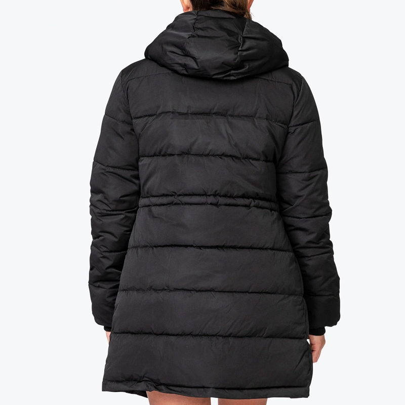 Lightwegith Polyester Women Fitness Clothing Long Line Puffer Down Jacket