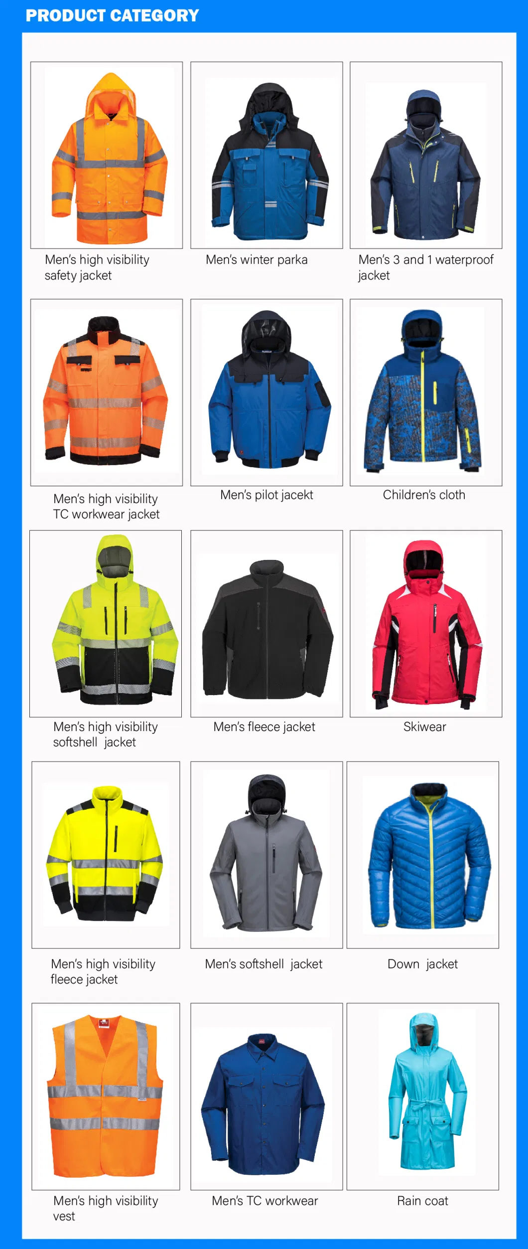 Hi Vis Pilot Jacket Line Fur Winter Bomber Winter Construction Safety Workwear Jackets