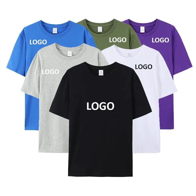 Wholesale Factory 100% Cotton Oversize T-Shirts Unisex Blank Sports Plain Printing T-Shirt OEM Custom Logo