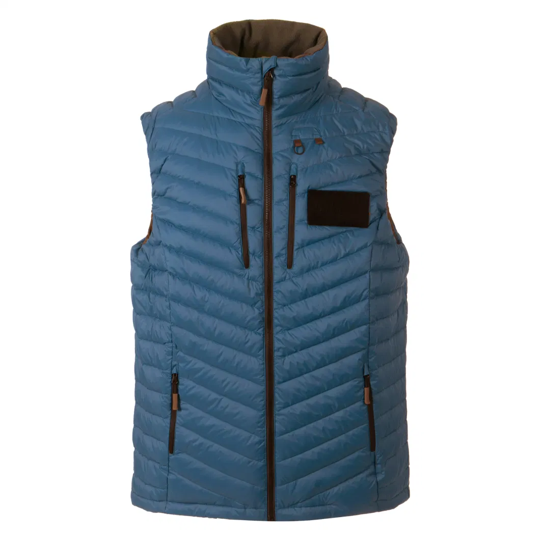 Custom Logo Soft 90% Duck Down Winter Sleeveless Jacket Men Puffer Vest