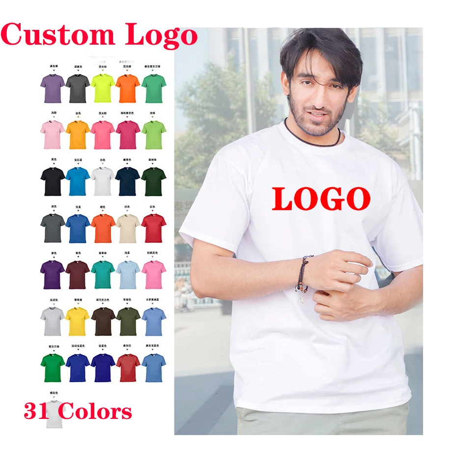 Wholesale 100% Cotton High Quality T-Shirt Printing Embroidered OEM Custom Logo