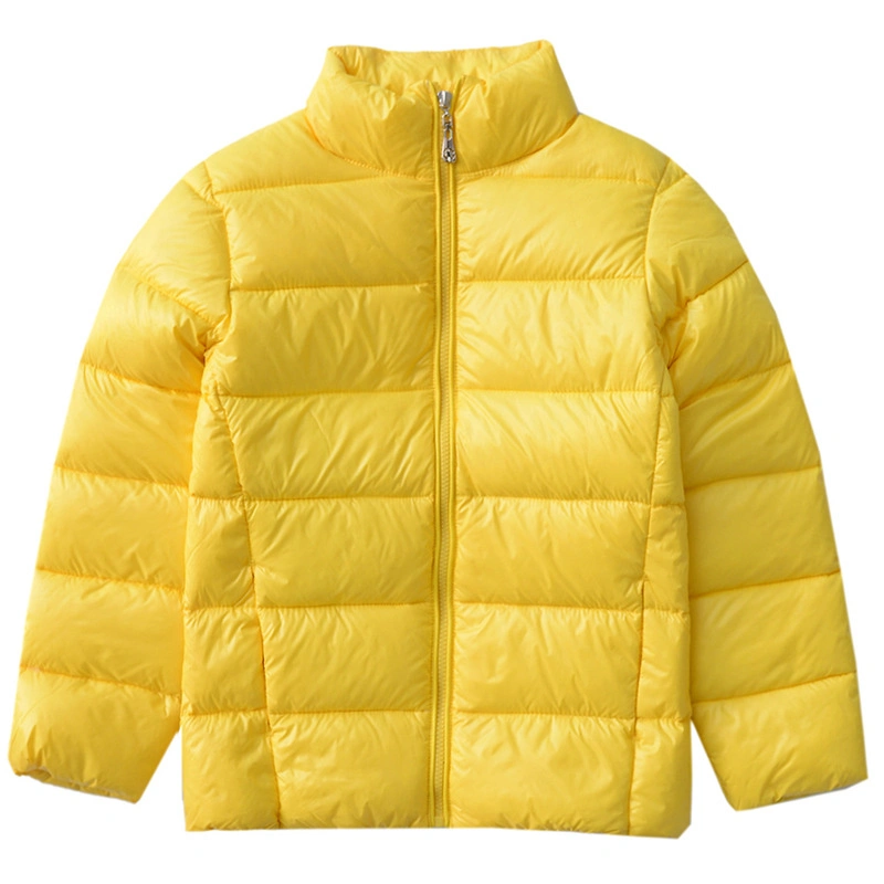 Children&prime;s Autumn and Winter Down Jackets Solid Color Lightweight Warm Down Jacket