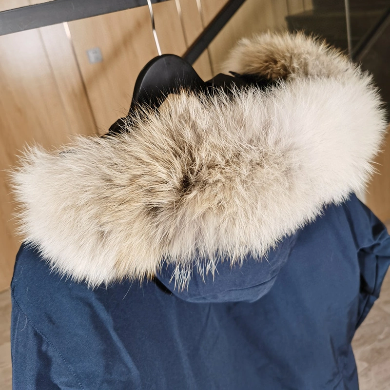 Men Womens Winter Outdoor Leisure Sports Down Jacket White Duck Windproof Long Parker Jacket Fur Collar Cap Warm Real Wolf Fur Designer Stylish Classic Coat