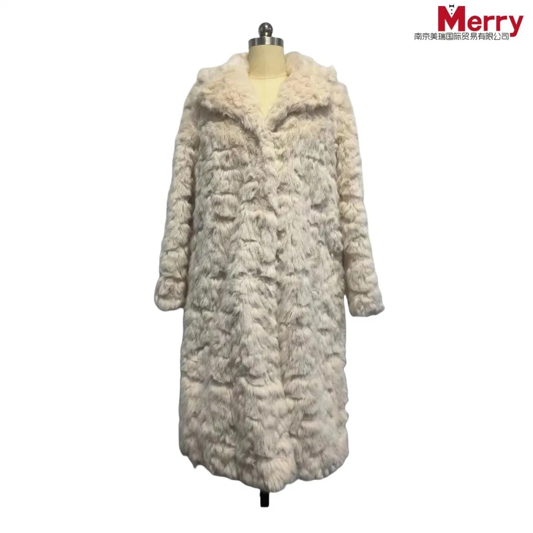 China Wholesale Clothing Women Outer Wear Faux Fur Jacket Leather Fur Coat in Winter