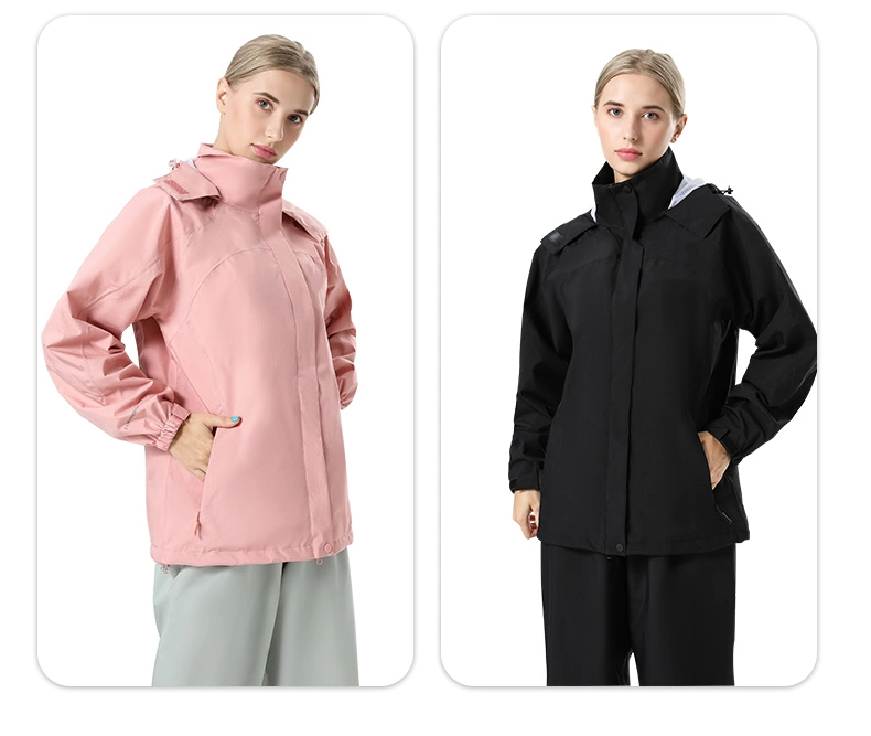 High Quality Women New Waterproof Windproof Hoody Raincoat for Biker