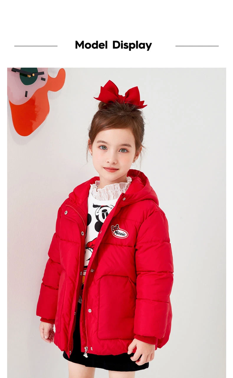 Girl /Children Hood Down Winter Long Casacas Jacket Kids Parka