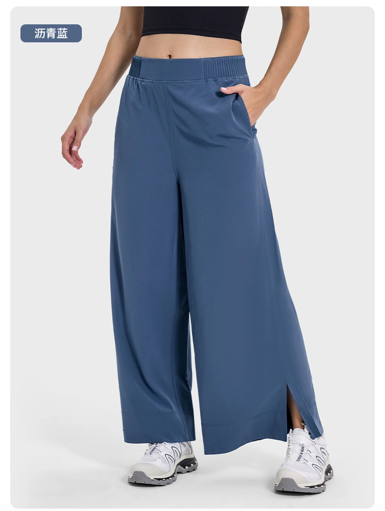 Women&prime;s Casual Business Work Trousers Baggy Pants Quick Dry Long Palazzo Pants