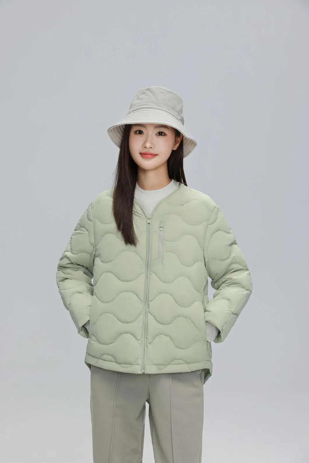 Factory Lightweight Winter Down Jacket Nylon Duck Down Coat for Women