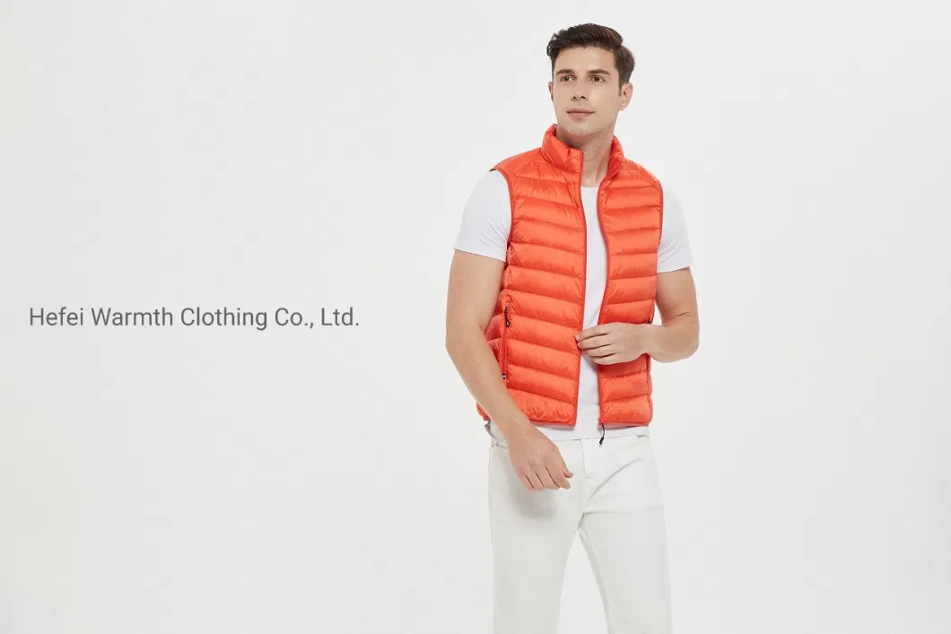 Custom Logo Hotsale Sleeveless Bubble Puffer Vest Jacket Winter Men Down Vest for Men