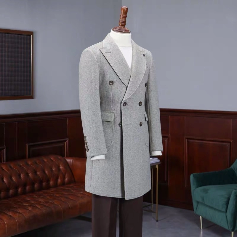 Winter Men Long Customized Wool Man Overcoat Cashmere Coat with High Quality