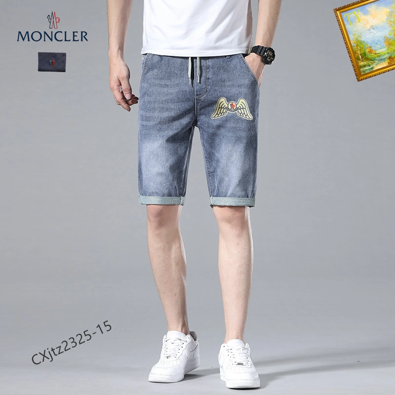 Thin Elastic Waist Men&prime;s Denim Shorts for Summer