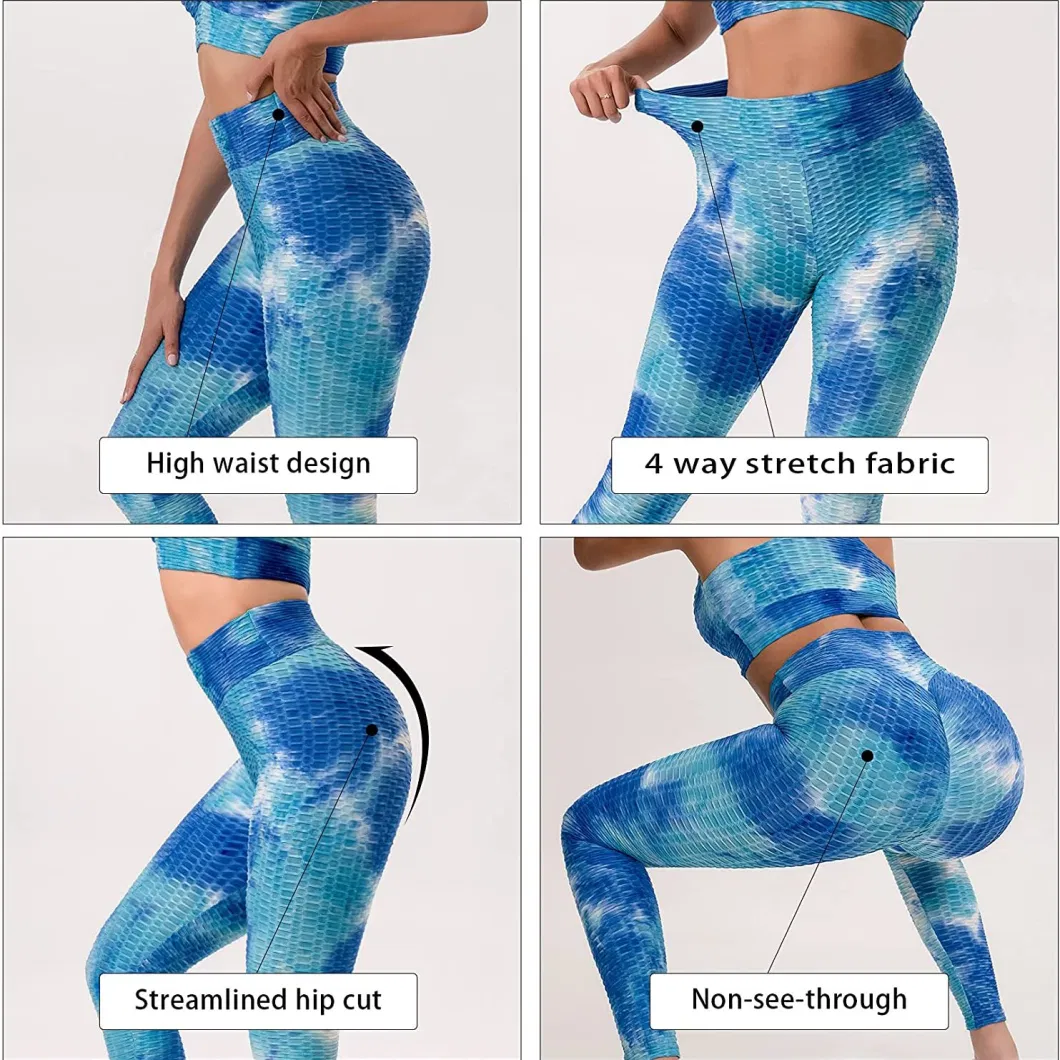 Tik-Tok Scrunch Butt Yoga Pants for Women Athletic Workout Textured Leggings for Women