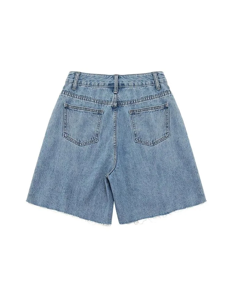 China Suppliers Beauty High Waist Womens Denim Shorts