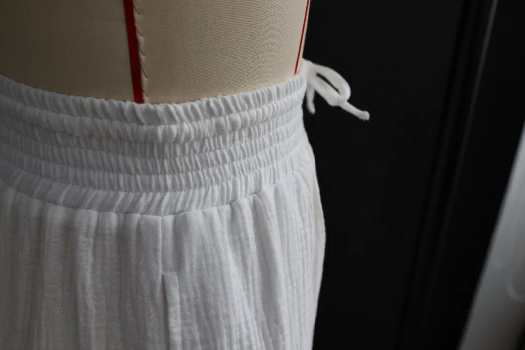 Women Short Pant White Summer 100%Cotton Breathable