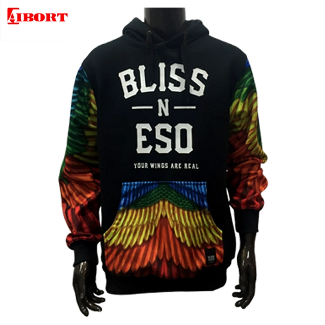 Aibort Custom Sublimation Hip Hop Streetwear Pullover Hoodie Fashion Sweatshirt