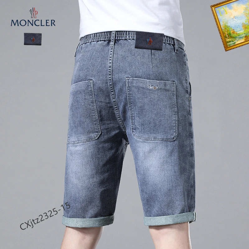 Thin Elastic Waist Men&prime;s Denim Shorts for Summer