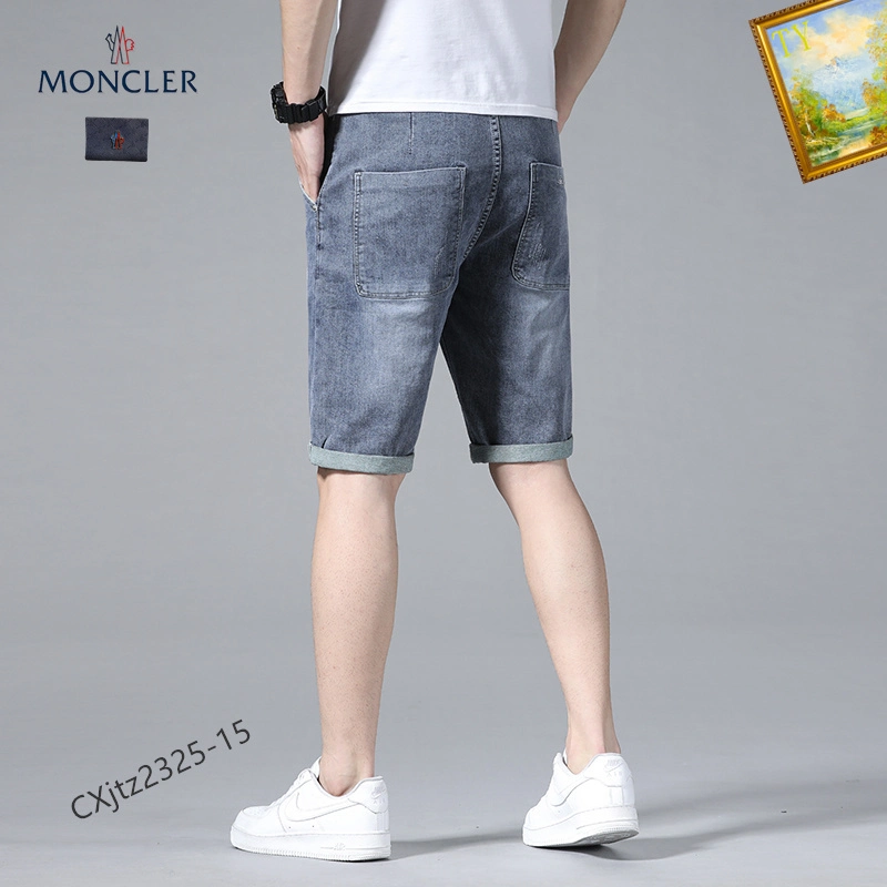 Thin Elastic Waist Men&prime;s Denim Shorts for Summer