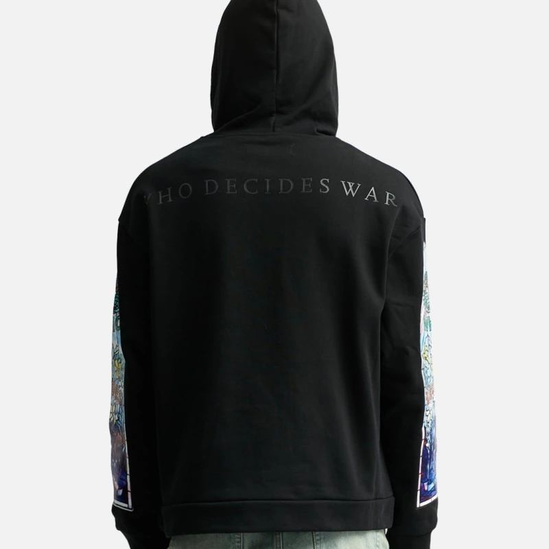 Unisex Graphic Heat Transfer Printing Hooded Pullover