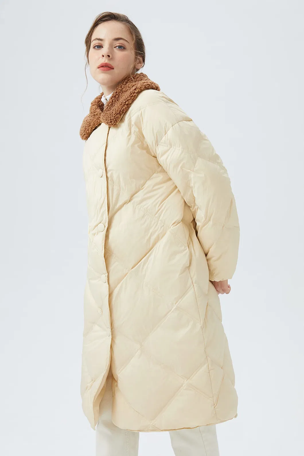 Asiapo China Factory Women&prime;s Lightweight Warm Oversized Long Duck Down Jacket