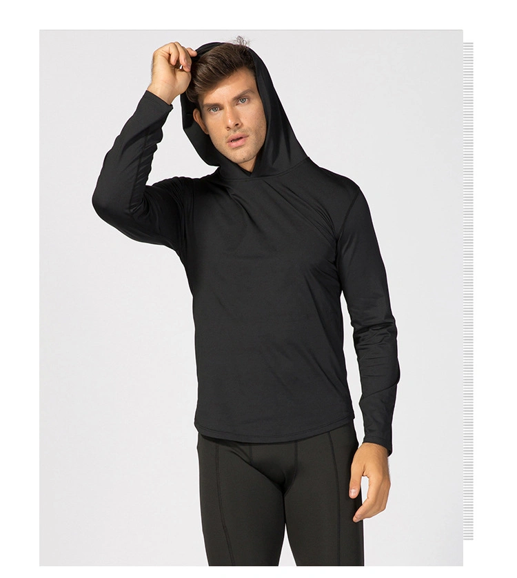 Men&prime;s Sports Hoodie Running Training Hoodie Fitness Wear Sports Casual Long Sleeve Fitness Coat