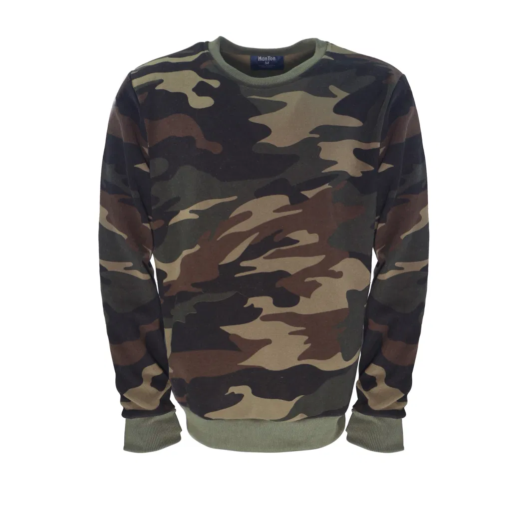 Custom Logo Camo Hoodies OEM Service Solid Color Mens Pullover