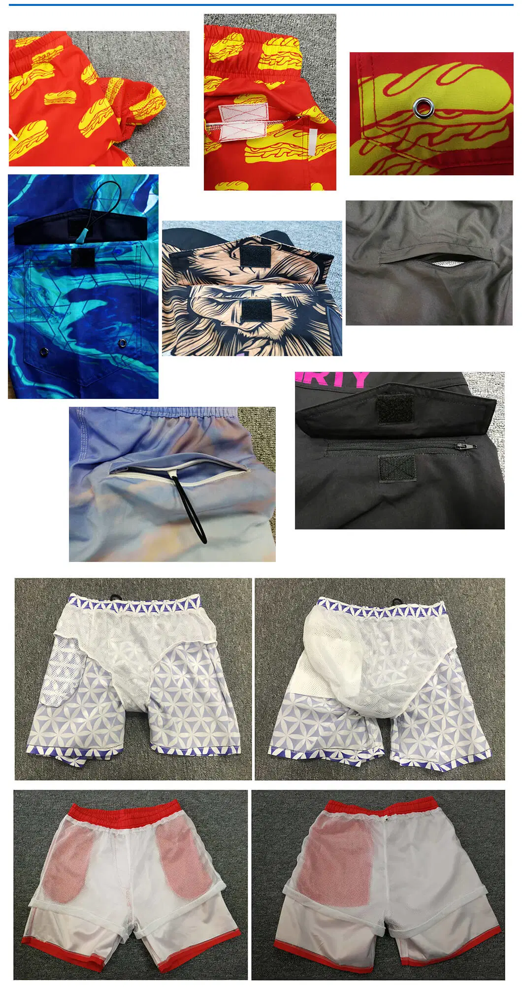 Custom Design 4 Way Stretch Fabric Boardshorts Wholesale Mens Surf Board Shorts Men&prime; S Quick Dry Swim Trunks Beach Short