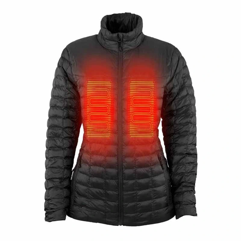 Black Color Winter Padded E Heated Down Jackets