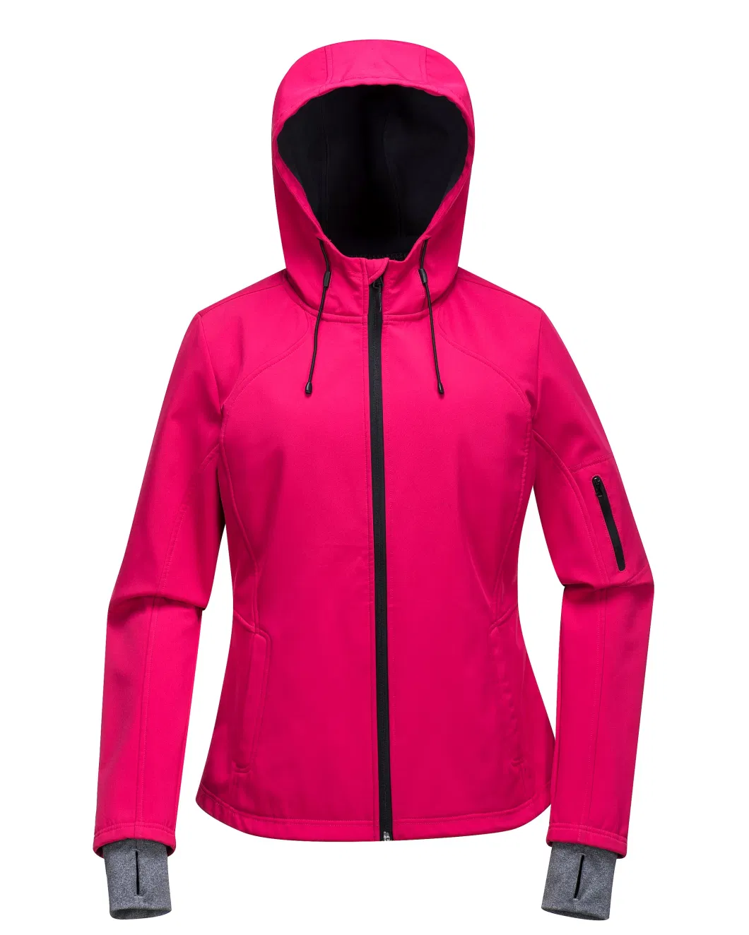 Waterproof Windproof Outdoor Casual Softshell Women Jacket with Hood