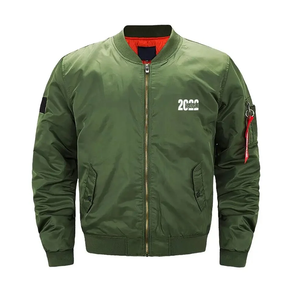 OEM Custom Embroidery Logo Polyester Windbreaker Coat with Zipper Winter Jackets for Men