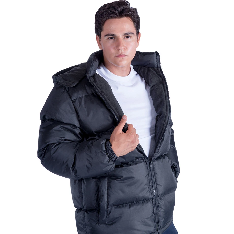 Custom High Quality Fashionable Plus Oversize Puffer Shiny for Men Unisex Light Short Puffer Warm Down Jacket Hood Wholesale