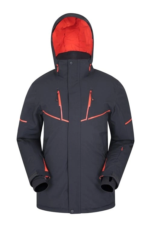 Men&prime;s Winter Down Jacket with Hood, Windproof Outdoor Ski Coat