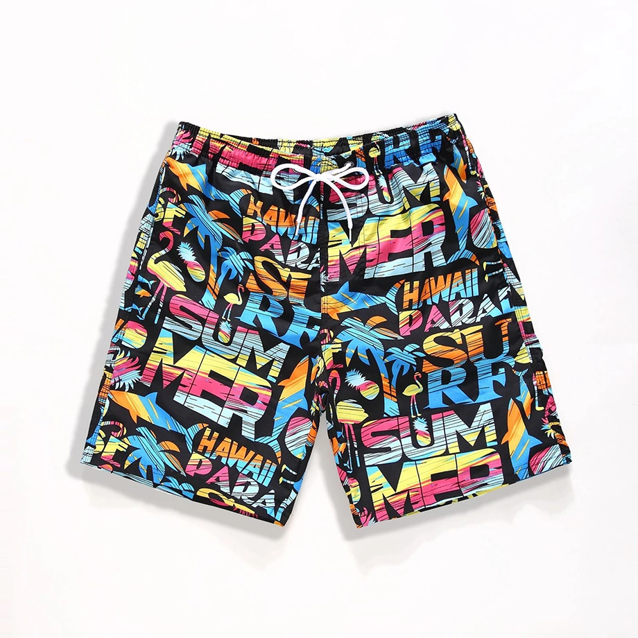 Custom Printed Mesh Beach Men Short for Hot Weather Stripes Board Shorts